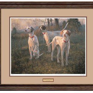 Framed Art “Waiting to Run” dogs